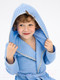 Миниатюра изображения товара Халат детский Amarobaby Waffle с капюшоном / AB-OD22-WAF2502/19-110 (голубой, р. 110)