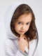Миниатюра изображения товара Халат детский Amarobaby Waffle с капюшоном / AB-OD22-WAF2502/00-98 (белый, р. 98)