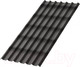 Миниатюра изображения товара Лист кровельный Onduline P7EA8RU Черепица x5 SR-150 3D (1950x950, серый графит)