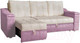 Миниатюра изображения товара Диван Асмана Камертон-1 трансформер 1.3x0.65 правый (банни 06/бел глессе)