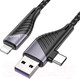 Миниатюра изображения товара Кабель Hoco U95 2в1 Type-C to Lightning (1.2м, черный)