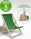 Миниатюра изображения товара Кресло-шезлонг складное КомфортПром 86х75х90см / 11114055 (зеленый)
