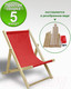 Миниатюра изображения товара Кресло-шезлонг складное КомфортПром 86х75х90см / 11114056 (красный)