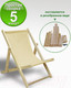 Миниатюра изображения товара Кресло-шезлонг складное КомфортПром 86х75х90см / 11114057 (бежевый)