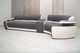 Миниатюра изображения товара Диван угловой Петрамебель Марсель левый (велюр серый/велюр белый)