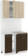 Миниатюра изображения товара Кухонный гарнитур Кортекс-мебель Корнелия Лира-лайт 1м (дуб сонома/венге/марсель)