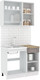 Миниатюра изображения товара Кухонный гарнитур Кортекс-мебель Корнелия Лира-лайт 1м (капучино/оникс/мадрид)