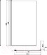 Миниатюра изображения товара Стеклянная шторка для ванны Damixa DX35WBS-D080-140MT
