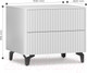 Миниатюра изображения товара Прикроватная тумба Shtabe Gross 6003 (RAL 9003/RAL 9003/черный)