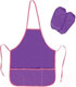 Миниатюра изображения товара Фартук для творчества Пифагор 271093 (фиолетовый, с нарукавниками)