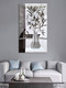 Миниатюра изображения товара Картина Декарт Абстракция черные цветы в серой вазе-1 8Л0442 (в раме)