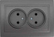 Миниатюра изображения товара Розетка El-Bi Zena / 500-011120-907 (дымчатый)