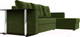 Миниатюра изображения товара Диван угловой Лига Диванов Атланта 256 правый (микровельвет зеленый)