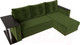 Миниатюра изображения товара Диван угловой Лига Диванов Атланта 256 правый (микровельвет зеленый)