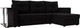 Миниатюра изображения товара Диван угловой Лига Диванов Атланта 256 правый (микровельвет черный)