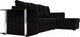 Миниатюра изображения товара Диван угловой Лига Диванов Атланта 256 правый (микровельвет черный)