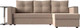 Миниатюра изображения товара Диван угловой Лига Диванов Атланта 256 правый (велюр бежевый)