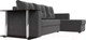 Миниатюра изображения товара Диван угловой Лига Диванов Атланта 256 правый (велюр серый)
