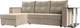 Миниатюра изображения товара Диван угловой Лига Диванов Атланта 256 левый (микровельвет бежевый)