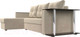 Миниатюра изображения товара Диван угловой Лига Диванов Атланта 256 левый (микровельвет бежевый)