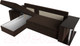 Миниатюра изображения товара Диван угловой Лига Диванов Атланта 256 левый (микровельвет коричневый)