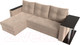 Миниатюра изображения товара Диван угловой Лига Диванов Атланта 256 левый (велюр бежевый)