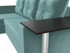 Миниатюра изображения товара Диван угловой Лига Диванов Атланта 256 левый (велюр бирюзовый)