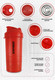 Миниатюра изображения товара Шейкер спортивный Espado ES906 (400мл, красный)