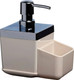 Миниатюра изображения товара Дозатор моющего средства с подставкой для губки Primanova M-E51-09 (бежевый)