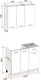 Миниатюра изображения товара Кухонный гарнитур Кортекс-мебель Корнелия Лира-лайт 1.0м без столешницы (капучино/оникс)