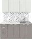 Миниатюра изображения товара Кухонный гарнитур Агута Альфа 1.6/60 (глиняный серый/холодный серый/этория)