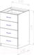 Миниатюра изображения товара Тумба МДК ТБ1 приставная 454x456x739 (белый)