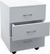 Миниатюра изображения товара Тумба МДК ТБ3 выкатная с 3 ящиками 454x456x530 (белый)