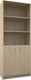 Миниатюра изображения товара Стеллаж МДК СЛШ3 широкий с 2 дверьми и полками 780x386x2000 (дуб млечный)