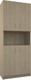 Миниатюра изображения товара Стеллаж МДК СЛШ4 широкий с 4 дверьми и полками 780x386x2000 (дуб млечный)