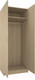 Миниатюра изображения товара Шкаф МДК ШК1 для одежды 2-х дверный 780x596x2000 (дуб млечный)