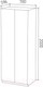 Миниатюра изображения товара Шкаф МДК ШК1 для одежды 2-х дверный 780x596x2000 (дуб сонома)