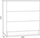 Миниатюра изображения товара Комод МДК КМ1 с 3 ящиками 820x800x418 (венге)