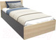 Миниатюра изображения товара Односпальная кровать МДК КР10 100x200/700x1052x2032 (венге/дуб млечный)
