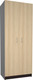 Миниатюра изображения товара Шкаф МДК СК2 2-х створчатый 1980x800x490 (венге/дуб млечный)