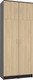 Миниатюра изображения товара Шкаф МДК ПРШ1 2-х створчатый 2020x800x400 (венге/дуб млечный)