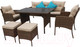 Миниатюра изображения товара Комплект садовой мебели Garden Story Милена / SFS078 (бежевый/коричневый)