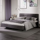 Миниатюра изображения товара Двуспальная кровать ТриЯ Элис тип 1 с мягкой обивкой 160x200 (велюр графит)
