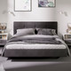 Миниатюра изображения товара Двуспальная кровать ТриЯ Элис тип 1 с мягкой обивкой 160x200 (велюр графит)