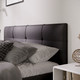 Миниатюра изображения товара Двуспальная кровать ТриЯ Элис тип 1 с мягкой обивкой 160x200 (велюр графит)