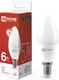 Миниатюра изображения товара Лампа INhome LED-Свеча-VC 6Вт 230В Е14 4000К 570Лм / 4690612020396