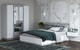 Миниатюра изображения товара Комплект мебели для спальни Интерлиния Quartz-13 (белый платинум/бетон)