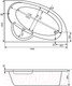 Миниатюра изображения товара Ванна акриловая Santek Шри-Ланка 150x100 R (1WH302395)