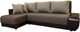 Миниатюра изображения товара Диван угловой Асмана Олимп-1 правый (кватро 4-14/кз коричневый)