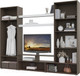 Миниатюра изображения товара Стенка Горизонт Мебель Альфа (венге/белый глянец)